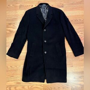 Nautica Black Overcoat Coat Jacket L42